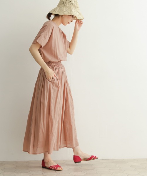 「URBAN RESEARCH DOORS」 半袖ワンピース MEDIUM ブルー レディース_画像3
