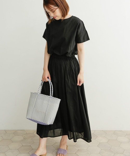 「URBAN RESEARCH DOORS」 半袖ワンピース MEDIUM ブルー レディース_画像5