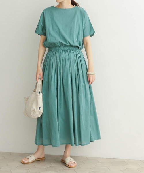「URBAN RESEARCH DOORS」 半袖ワンピース MEDIUM ブルー レディース_画像10