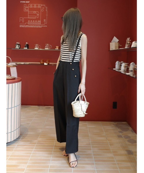 スローブイエナ　サスペンダー付き ワイドパンツ fifth（フィフス） ワイドパンツ パンツ 「kannaセレクト