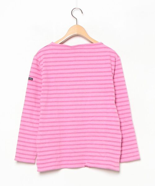 「SAINT JAMES」 ボーダー柄長袖カットソー 36 ピンク レディース_画像2