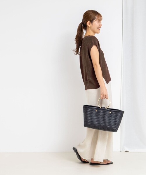 「NOLLEY'S」 半袖ニット 38 グレー レディース_画像8