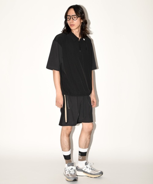 「SUPERTHANKS」 ショートパンツ L チャコールグレー×ブラック メンズ_画像8
