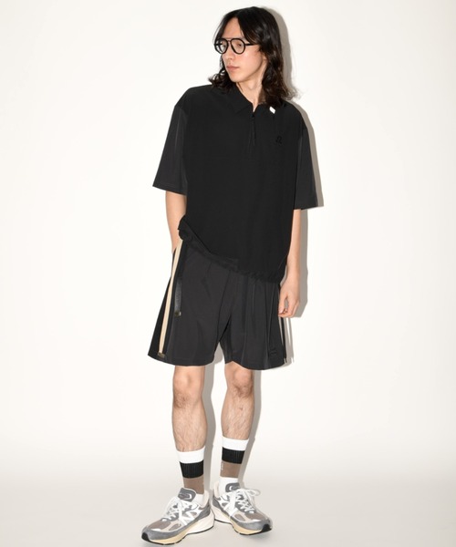 「SUPERTHANKS」 ショートパンツ L チャコールグレー×ブラック メンズ_画像9