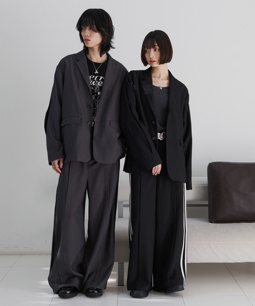「Anui」 ジャケット MEDIUM チャコールグレー レディース_画像2