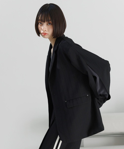 「Anui」 ジャケット MEDIUM チャコールグレー レディース_画像4