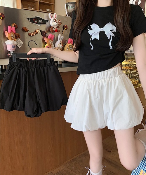 「shopnikoniko」 ショートパンツ フリー ホワイト レディース_画像3