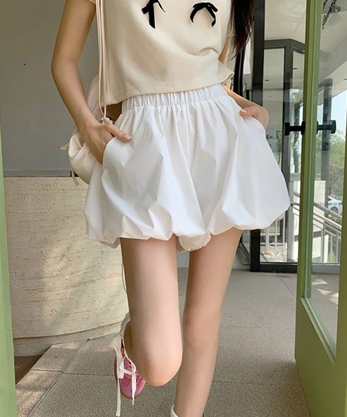 「shopnikoniko」 ショートパンツ フリー ホワイト レディース_画像5