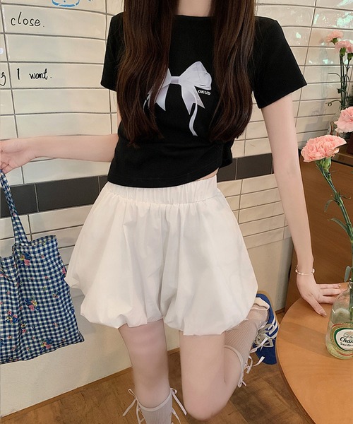 「shopnikoniko」 ショートパンツ フリー ホワイト レディース_画像9