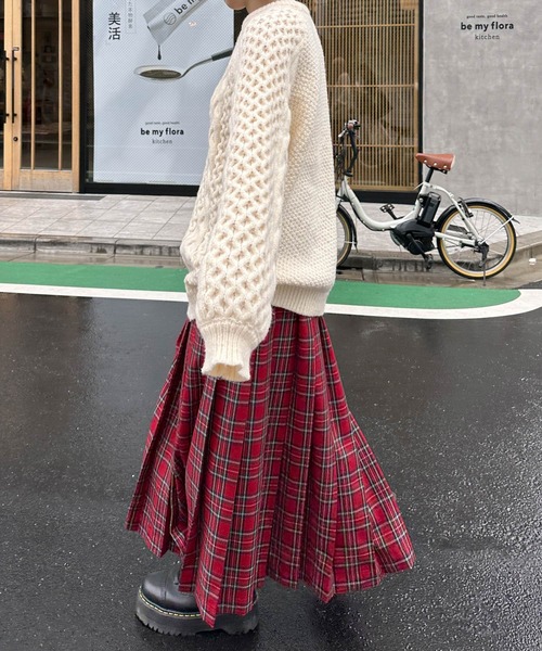 「Alley by w closet」 プリーツスカート FREE ネイビー レディース_画像5