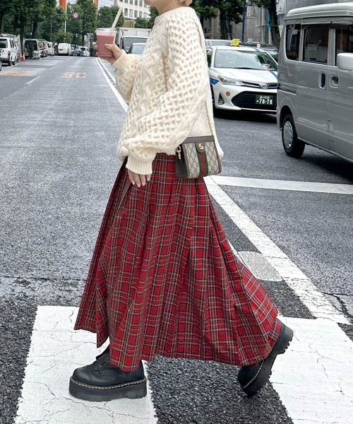 「Alley by w closet」 プリーツスカート FREE ネイビー レディース_画像6