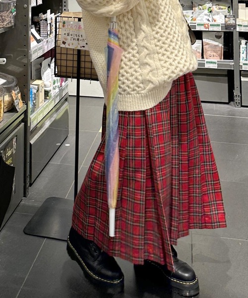 「Alley by w closet」 プリーツスカート FREE ネイビー レディース_画像8