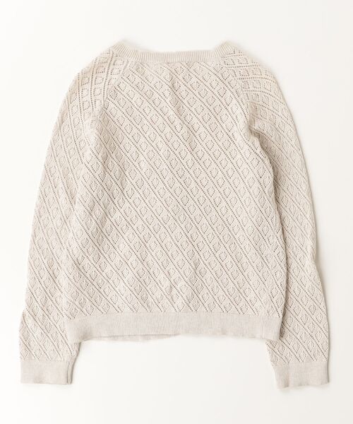 「BONTON」 「KIDS」ニットカーディガン 6 ベージュ キッズ_画像2