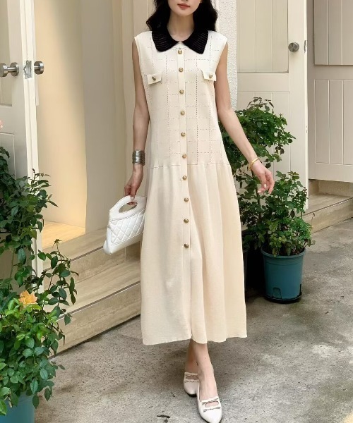 FAVORITO ワンピース 襟付きニットワンピース : ZOZOTOWN Yahoo!店 