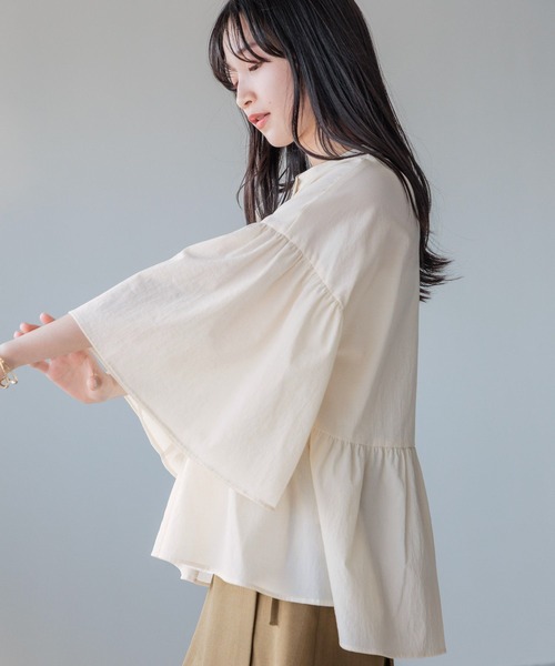 「LOWRYS FARM」 7分袖ブラウス FREE ピンク レディース_画像6