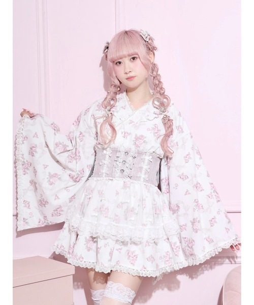 浴衣ドレス 量産型 大人用 ハンドメイド ピンク　衣装 浴衣ドレス（レディースファッション）（色：ピンク系