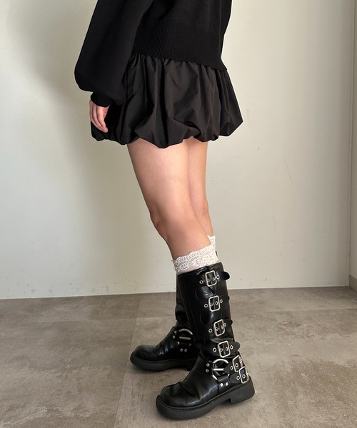 「apres jour mignon」 ミニスカート X-LARGE ブラック系その他 レディース_画像3