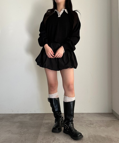 「apres jour mignon」 ミニスカート X-LARGE ブラック系その他 レディース_画像6
