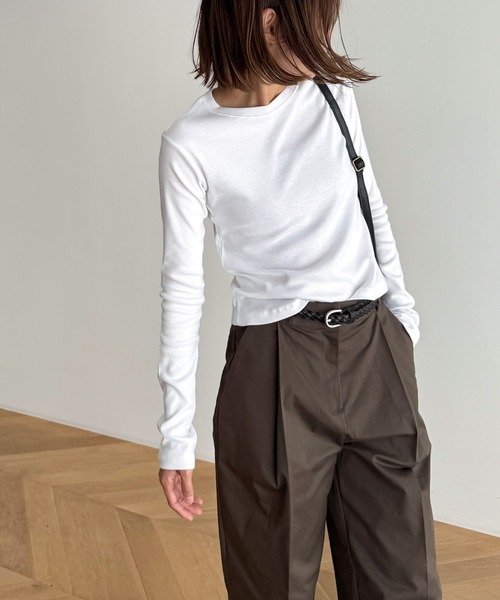 「CANAL JEAN」 長袖カットソー ONE SIZE ホワイト レディース_画像2