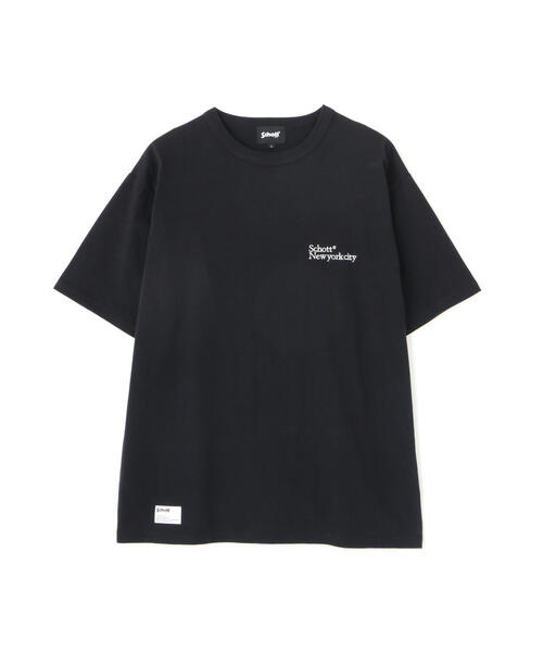 schott ショットTシャツ　Mサイズ Schott N.Y.C（ショット） 「Schott」 半袖Tシャツ 2XL ブラック