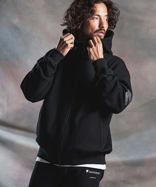 パーカー 裏起毛 mpa4195-Cardboard Knit ZipUp Hoodie ジップアップパーカー(AG07-021acg) メンズ