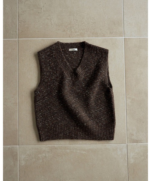 anuke（アンヌーク） ベスト ジレ Nep Knit Vest レディース