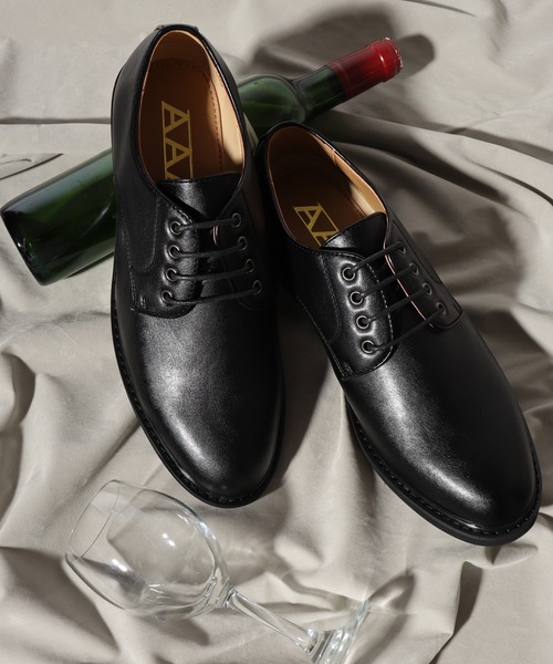 【美品】ホーキンス オックスフォード プレーントゥ 本革 ブラック 26.5 英国製 【HAWKINS】 ホーキンス PUNCHED OXFORD パンチド