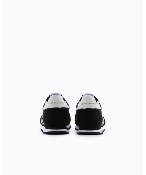 【ARMANI EXCHANGE】ロゴ レザー スニーカー ※送関込 A/X Armani Exchange ロゴ チャーム レザー スニーカー 2色 (A