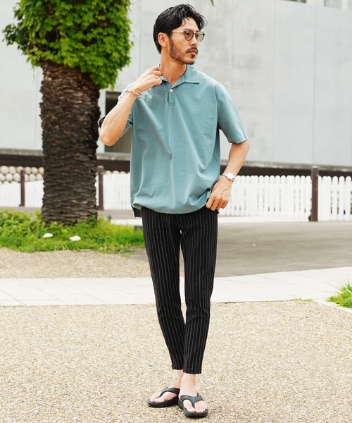 roshell パンツ 接触冷感 ハイパーストレッチ スキニー アンクル
