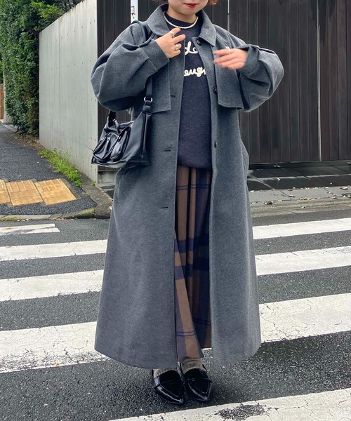 AS KNOW AS（アズノゥアズ） ステンカラーコート コート2WAYアレンジ衿