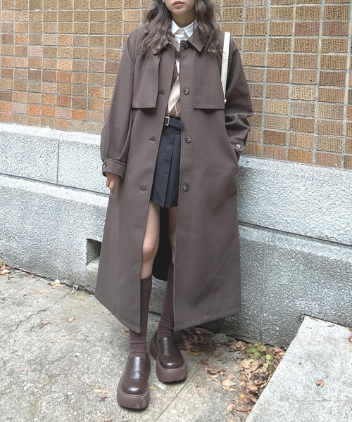 AS KNOW AS（アズノゥアズ） ステンカラーコート コート2WAYアレンジ衿