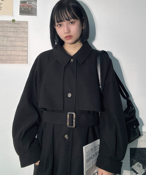 AS KNOW AS（アズノゥアズ） ステンカラーコート コート2WAYアレンジ衿