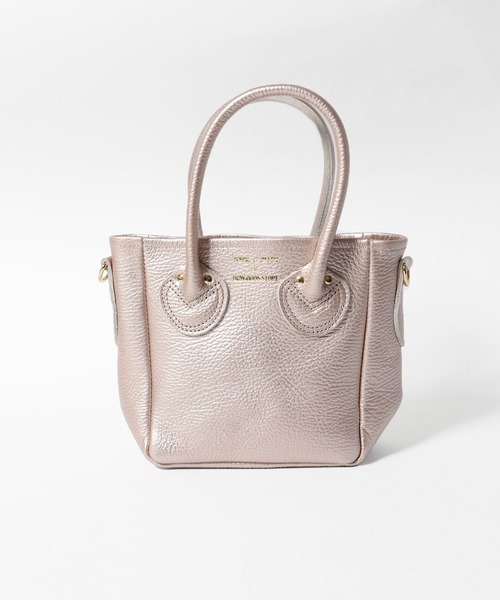 YOUNG & OLSEN バック ヤングアンドオルセン エンボスド レザー ジップ ボート バッグ