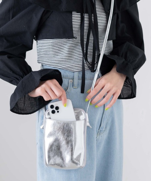 muva 可愛い マルチポケット ミニハンドバッグ ショルダー付 WEGO ショルダーバッグ バッグ WEGO/マルチポケットミニ