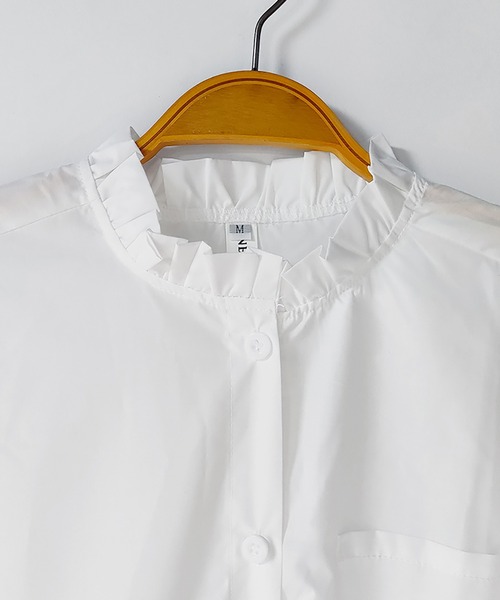ブラウス シャツ フリルネックシャツ レディース : ZOZOTOWN Yahoo!店