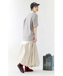 tシャツ 半袖 ワッフルカットソー ロールアッ...の詳細画像4