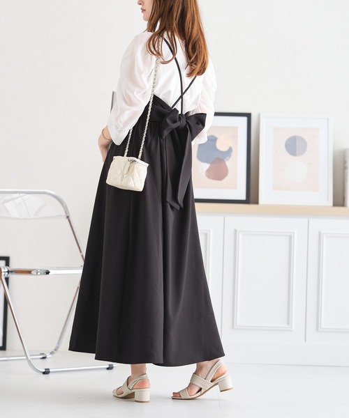 acro（アクロ） ワンピース バックリボンフレアキャミワンピース