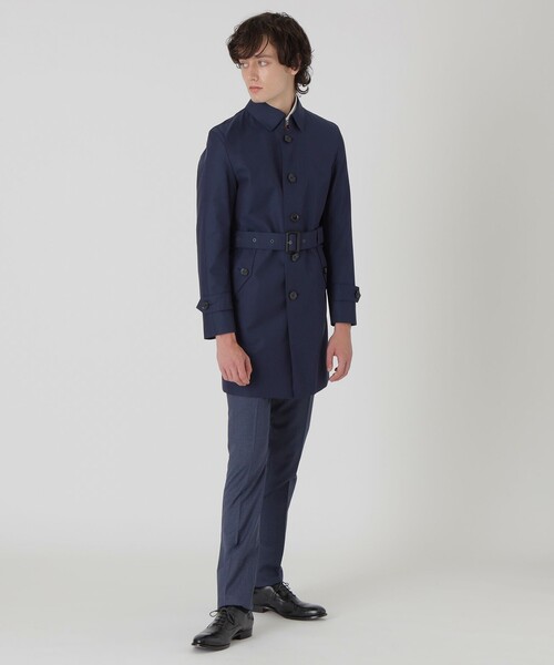 コート トレンチコート by CRAFTSMAN ベルテッドシングルステン LABEL by CRAFTSMAN BLACK 表地 綿100% 裏地 ポリエステル100%