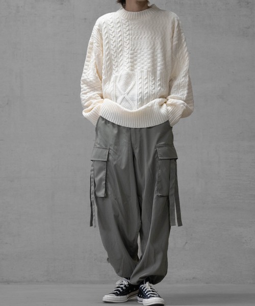 Naive magic（ナイーブマジック） セーター ニット 「a」ケーブル編み