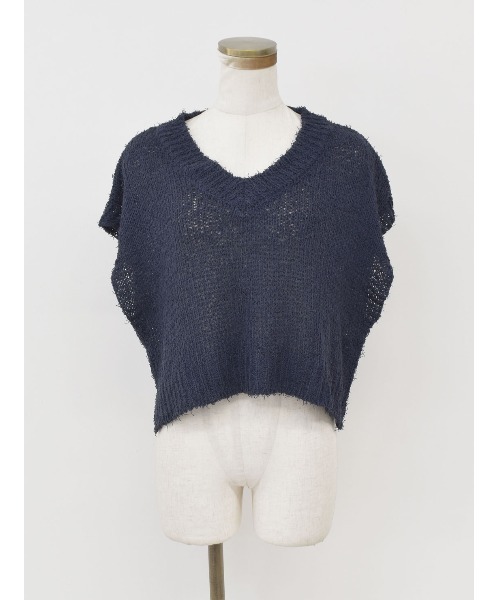 Reurie Vネックドロップショルダーベスト セール】Vネックドロップショルダーベスト / v neck drop