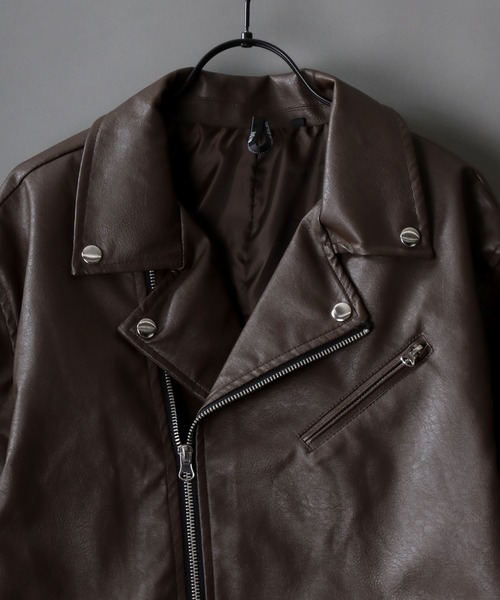 SITRY（シトリー） 革ジャン ライダース synthetic leather double