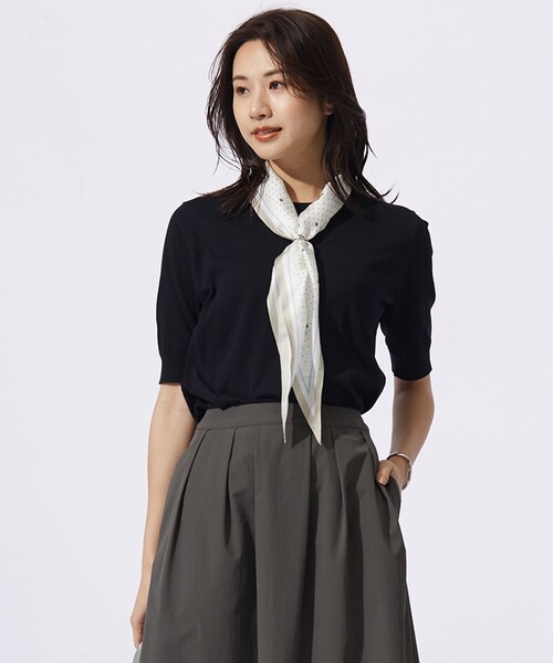 ニット セーター 「洗える」BASIC HT-COTTON クルーネック