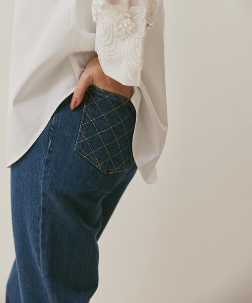 Loulou Willoughby デニムテーパードパンツ LOULOU WILLOUGHBY ジーンズ デニム デニムパンツ 「LOULOU