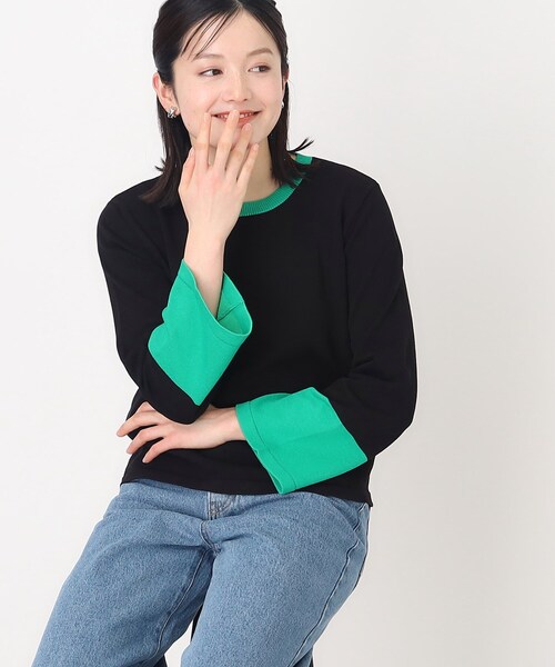 THE SHOP TK ニット セーター 配色ニット「洗濯機OK