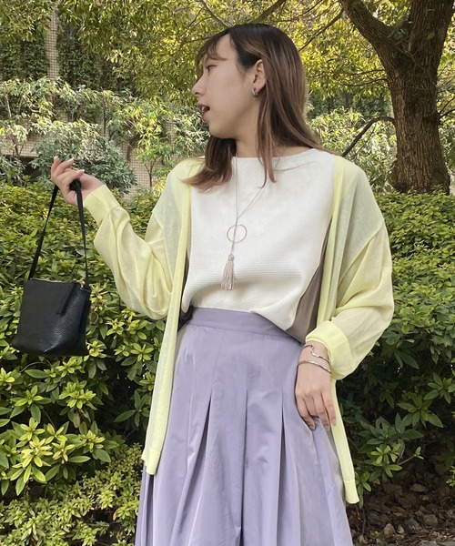 極美品✨ミッソーニ　ライトニット アンサンブル　ロングカーディガン　希少サイズ NICOLE white（ニコルホワイト） カーディガン 接触冷感 シアーニット