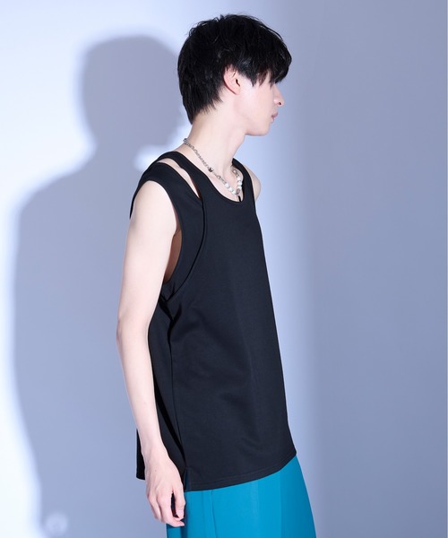 Ellno Loset タンクトップ アシメデザインタンク メンズ
