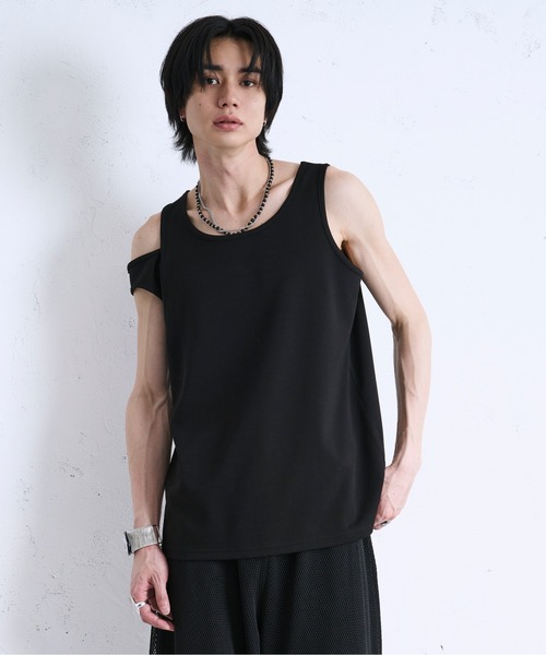 Ellno Loset（エルノロゼット） タンクトップ アシメデザインタンク
