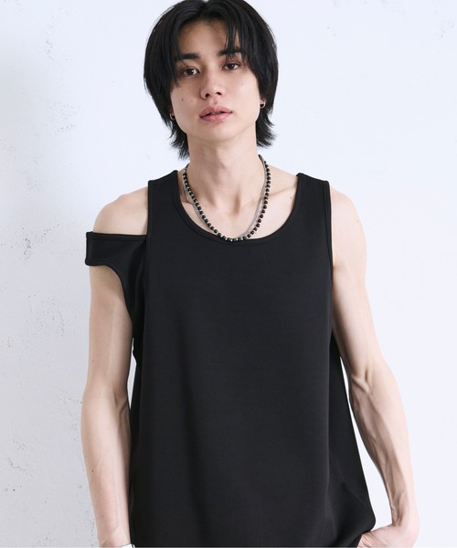 Ellno Loset（エルノロゼット） タンクトップ アシメデザインタンク
