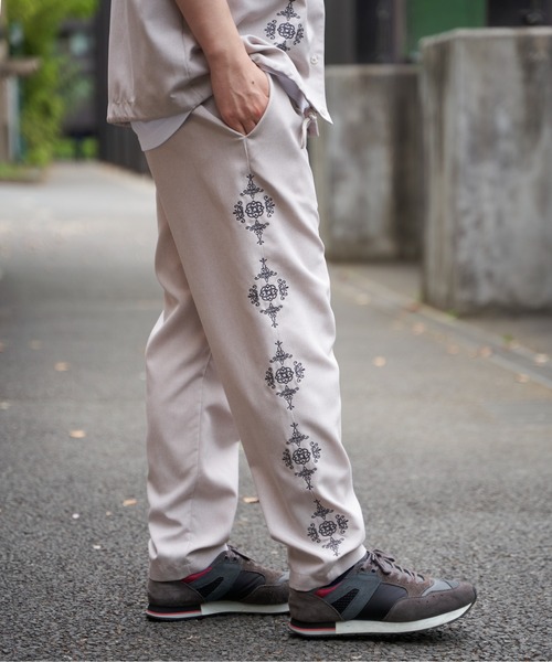 NO NEED（ノーニード） パンツ トロピカルキューバ刺繍 イージーパンツ