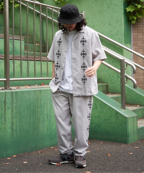 NO NEED（ノーニード） パンツ トロピカルキューバ刺繍 イージーパンツ